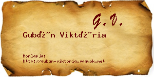 Gubán Viktória névjegykártya
